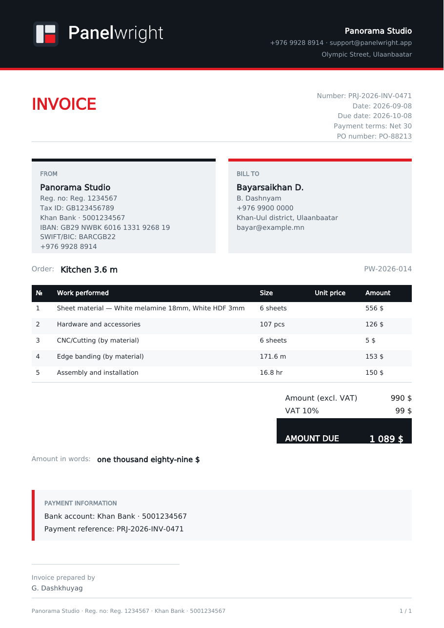 Invoice PDF